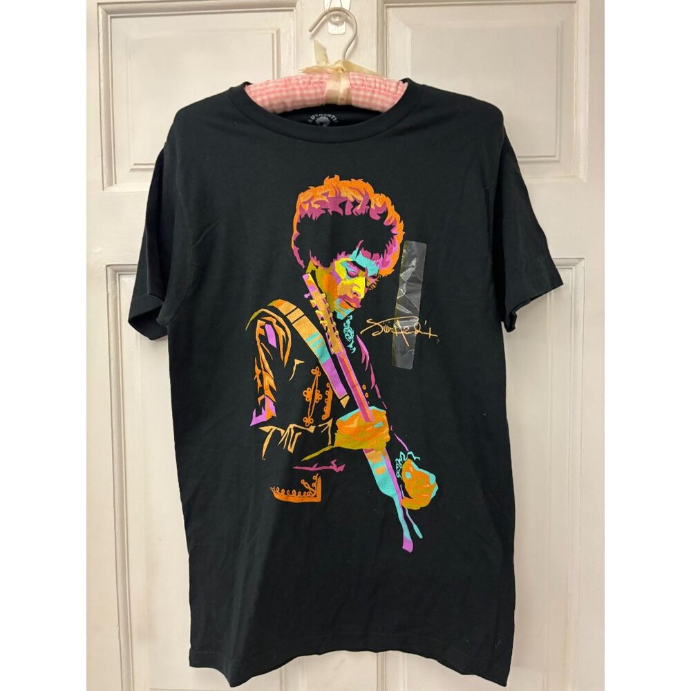 Jimi Hendrix Graphic Tee Black Authentic Hendrix S 100% Cotton
